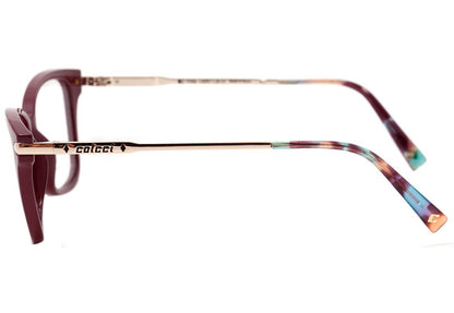Colcci Frida Vinho e Dourado Brilho - Lente 5,5 cm  - Grau