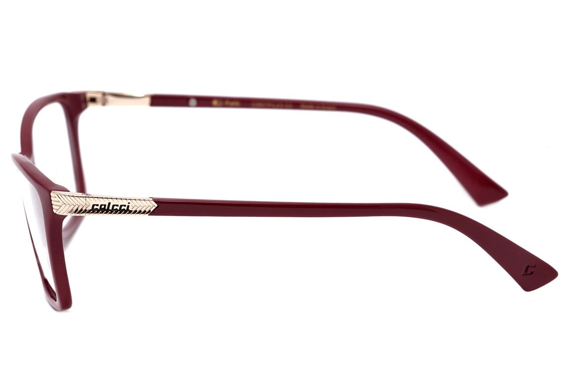 Óculos de Grau Colcci Patti Vinho e Dourado Brilho - Lente 5,3 cm