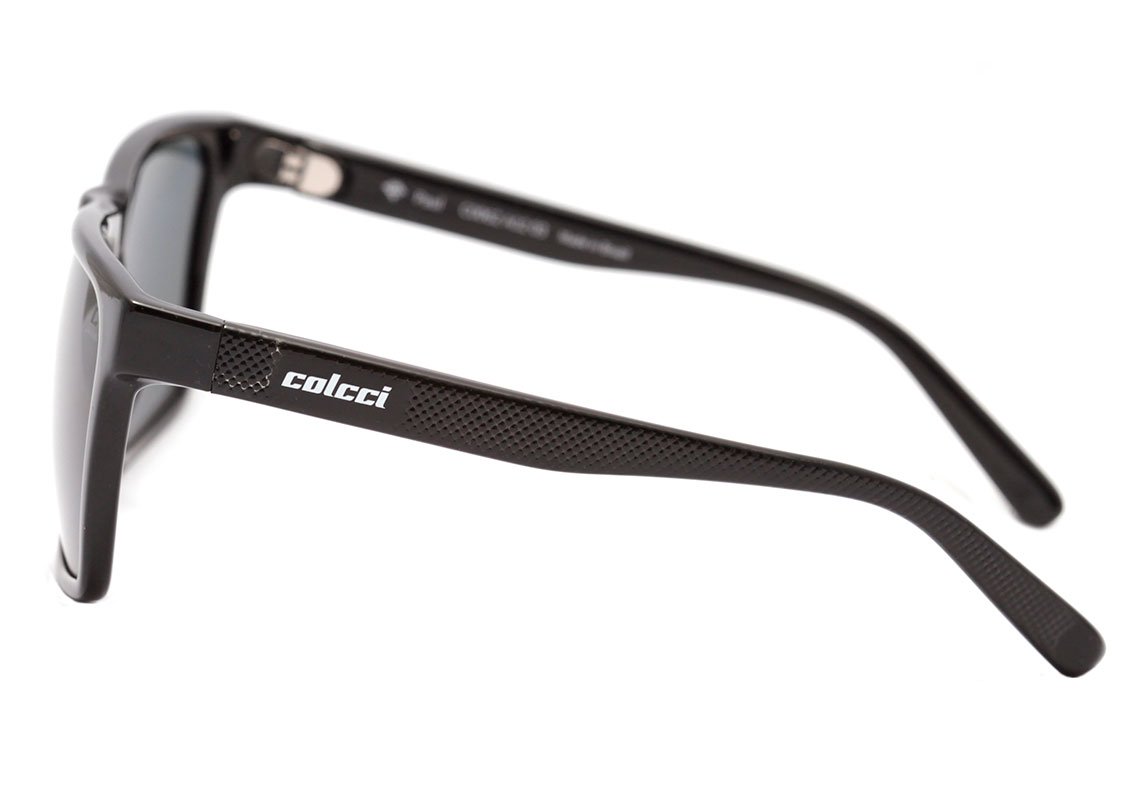 Colcci Paul Preto Brilho / Cinza Polarizado Unico - Lente 5,8 cm  - Sol