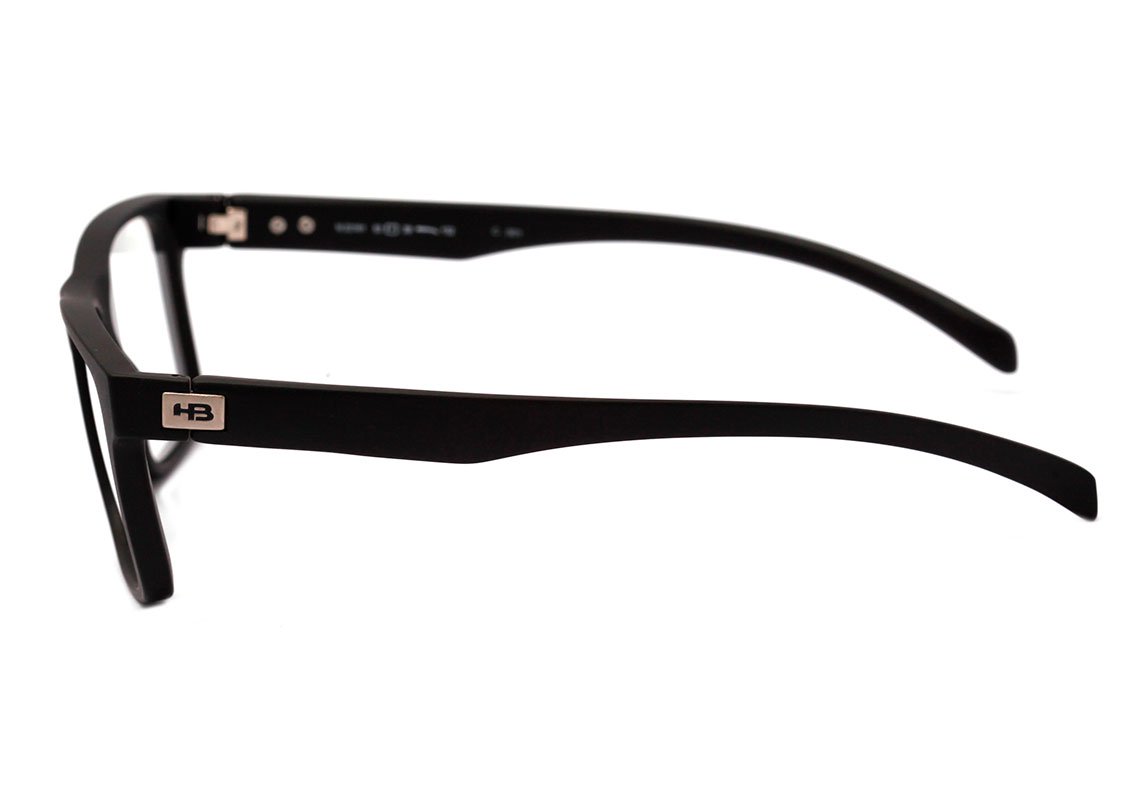 Óculos de Grau Hb 93161 Switch Clip On MATTE BLACK/ GRAY POLARIZED Lente 5,3 cm