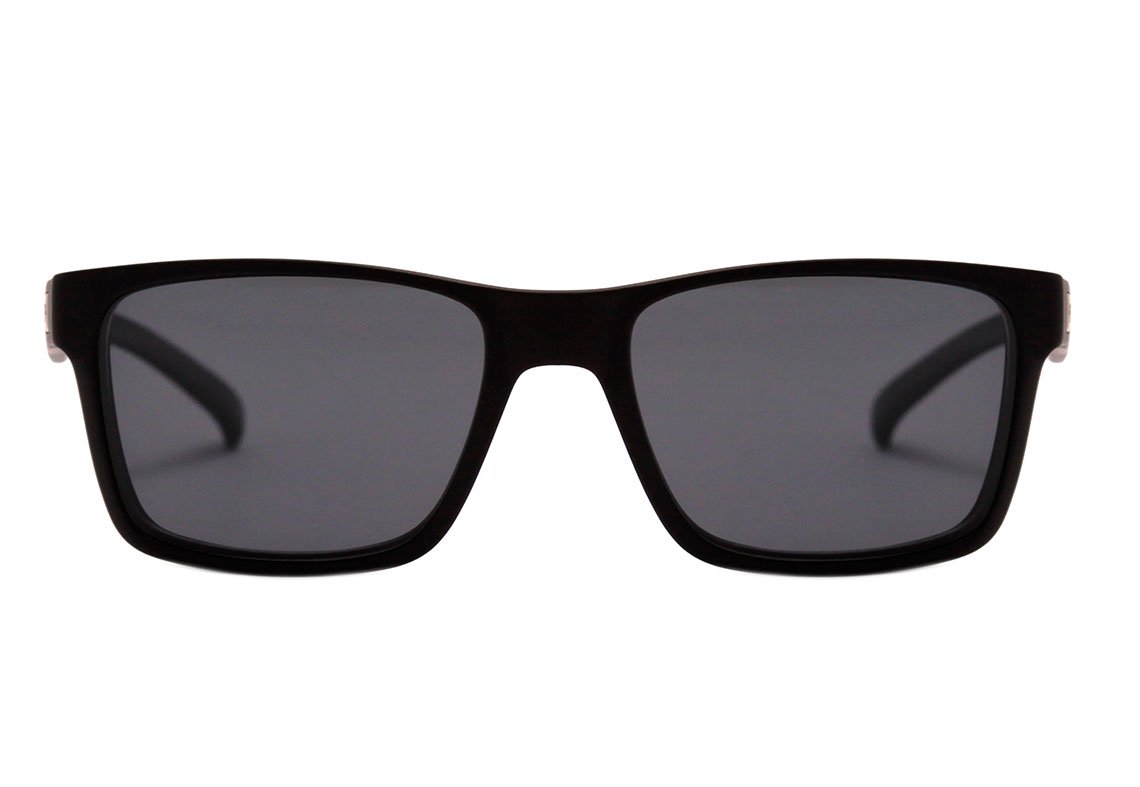 Óculos de Grau Hb 93161 Switch Clip On MATTE BLACK/ GRAY POLARIZED Lente 5,3 cm