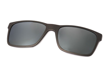 Óculos de Grau Hb 93161 Switch Clip On Matte Graphite/ Silver Polarized Lente 5,3 cm
