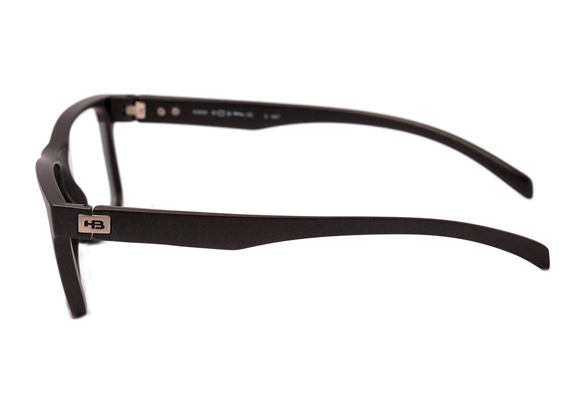 Óculos de Grau Hb 93161 Switch Clip On Matte Graphite/ Silver Polarized Lente 5,3 cm