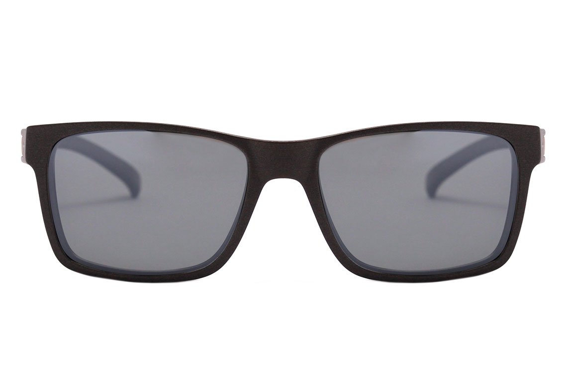 Óculos de Grau Hb 93161 Switch Clip On Matte Graphite/ Silver Polarized Lente 5,3 cm