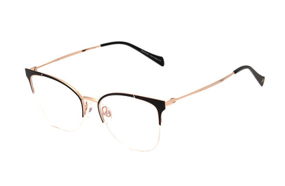 Hickmann HI 1094 HI 1094 09A Preto Fosco e Dourado Brilho - Lente 5,2 cm