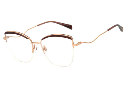 Hickmann HI 1095 05A Marrom Translúcido e Dourado Brilho 53 mm