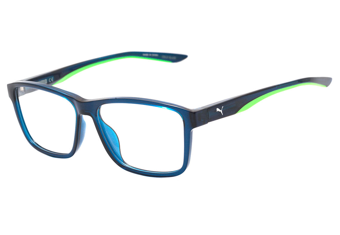 Puma PU0207O 002 Azul Translúcido e Verde Brilho Lente 5,7 cm