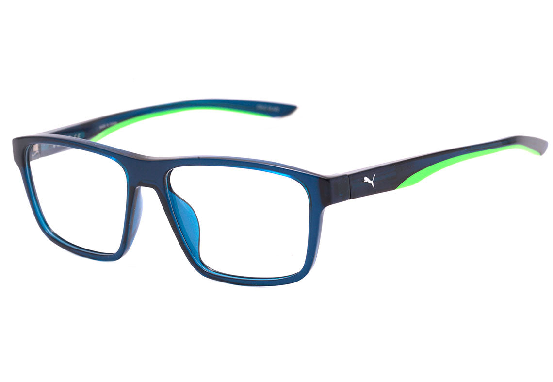 Puma PU0209O 002 Azul Translúcido e Verde Brilho Lente 5,6 Cm