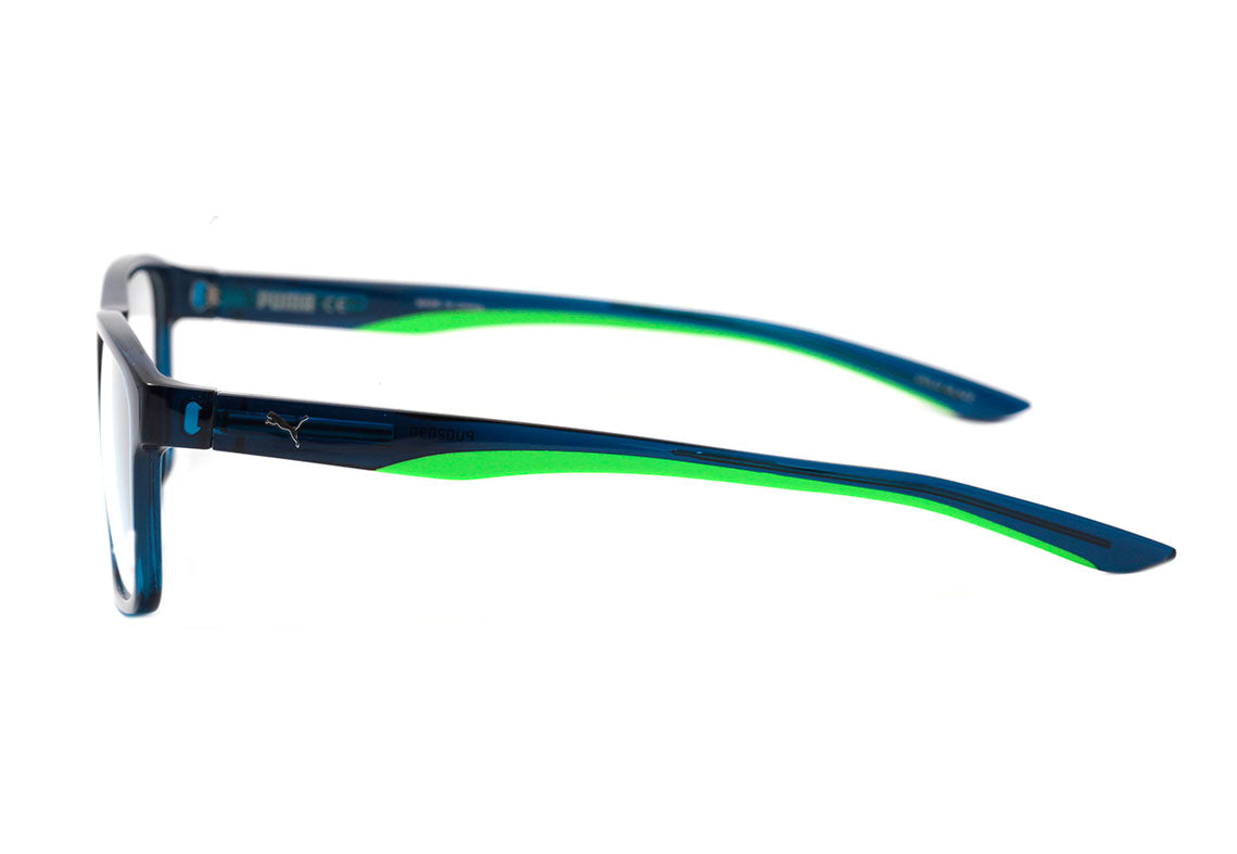 Puma PU0209O 002 Azul Translúcido e Verde Brilho Lente 5,6 Cm