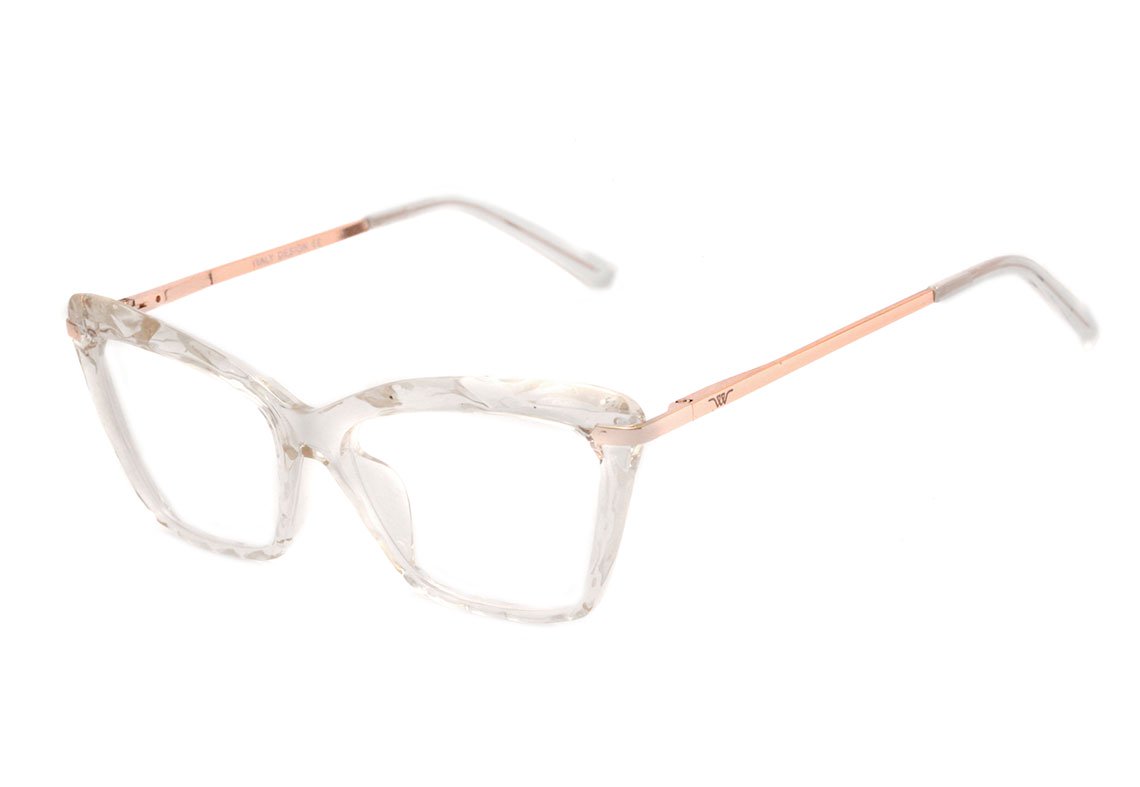 Armação Wee Diamond W0126 Transparente Brilho - Lente 5,5 cm