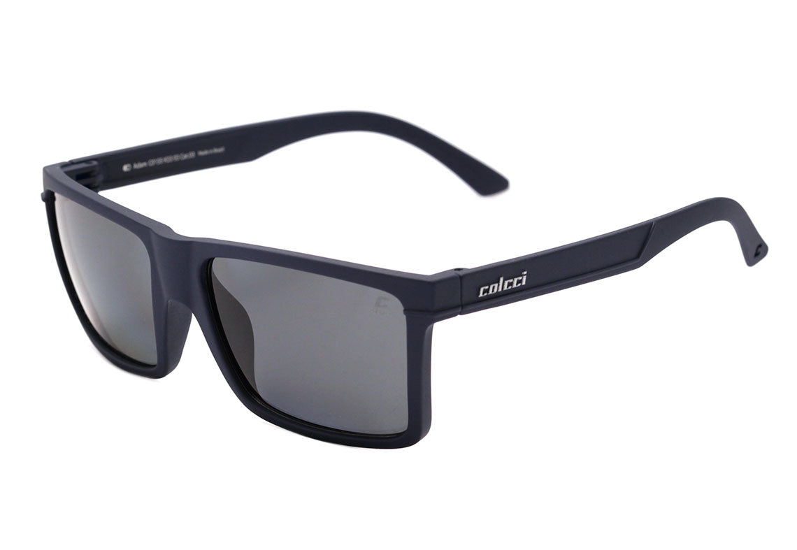Óculos de Sol Colcci Adam Azul Fosco / Cinza Polarizado Unico - Lente 6,0 cm
