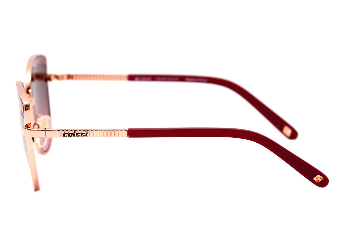 Óculos de Sol Colcci C0141 Vermelho e Dourado Brilho/ Vinho Degradê UNICO