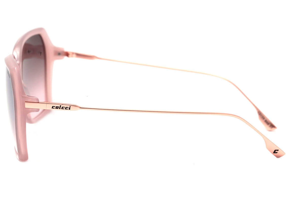 Colcci C0159 Rosa Translúcido Brilho / Cinza e Rosa Degradê Espelhado - Lente 5,5 cm