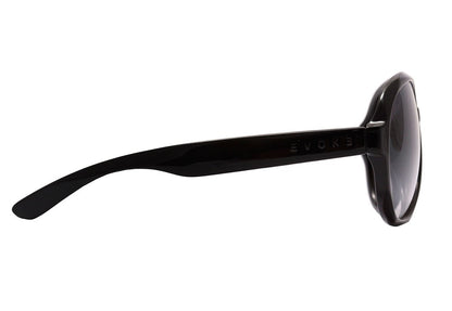 Evoke Diamond Aviator A02S Black Shine / Gray Silver Flash Unico - 59 mm