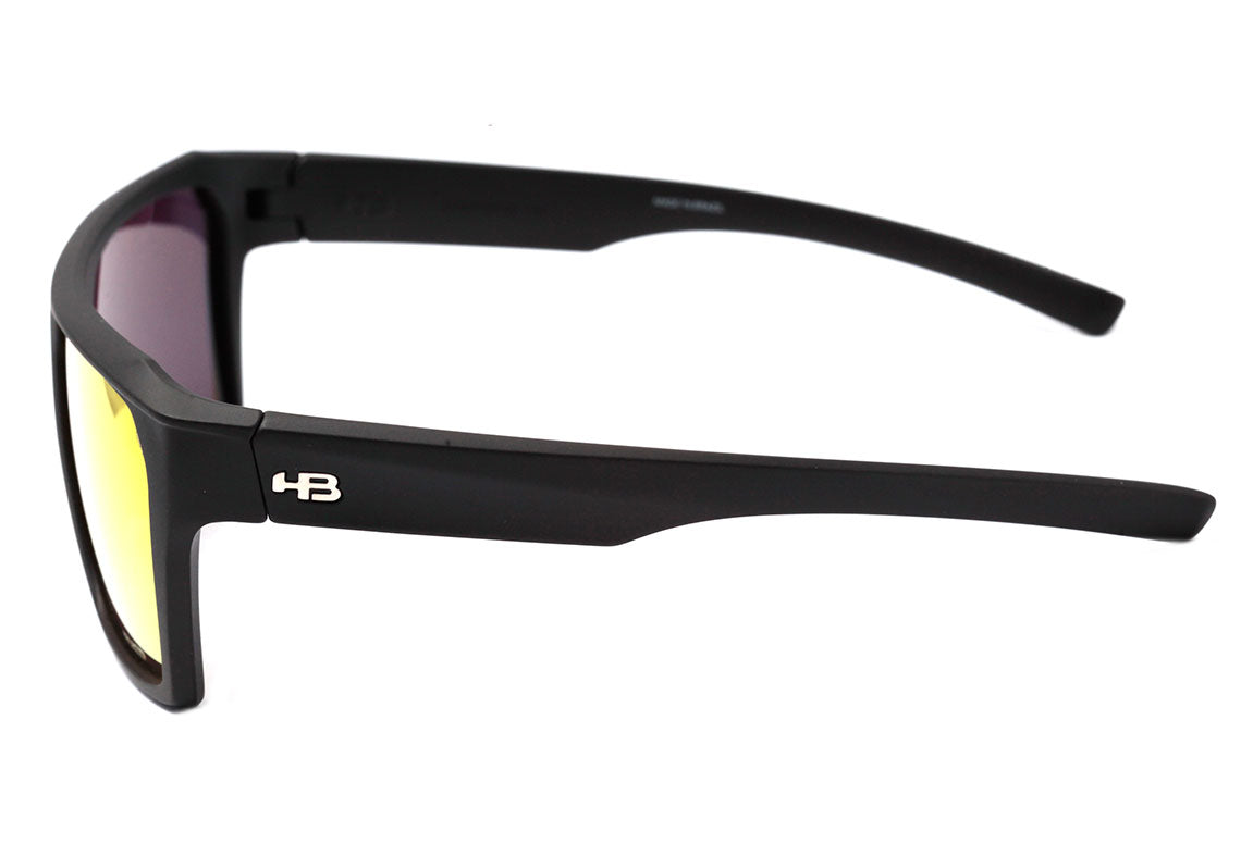 HB Split Carvin Matte Black D. Red / Red Polarized Unico