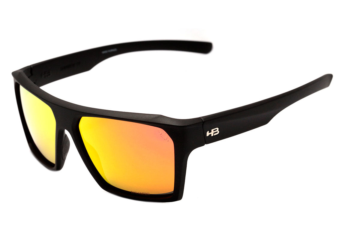 HB Split Carvin Matte Black D. Red / Red Polarized Unico