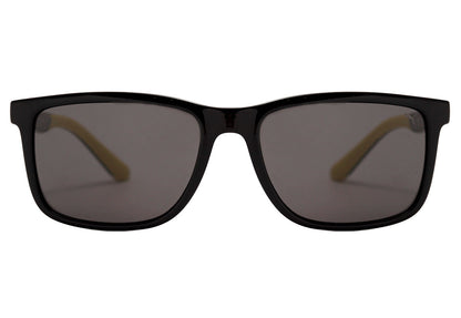Puma PE0076S 002 Preto Brilho e Amarelo Fosco / Cinza - Lente 5,6 cm