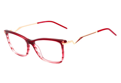 Hickmann HI 6100 L C01 Vermelho Translúcido Degradê Brilho - Lente 5,6 cm
