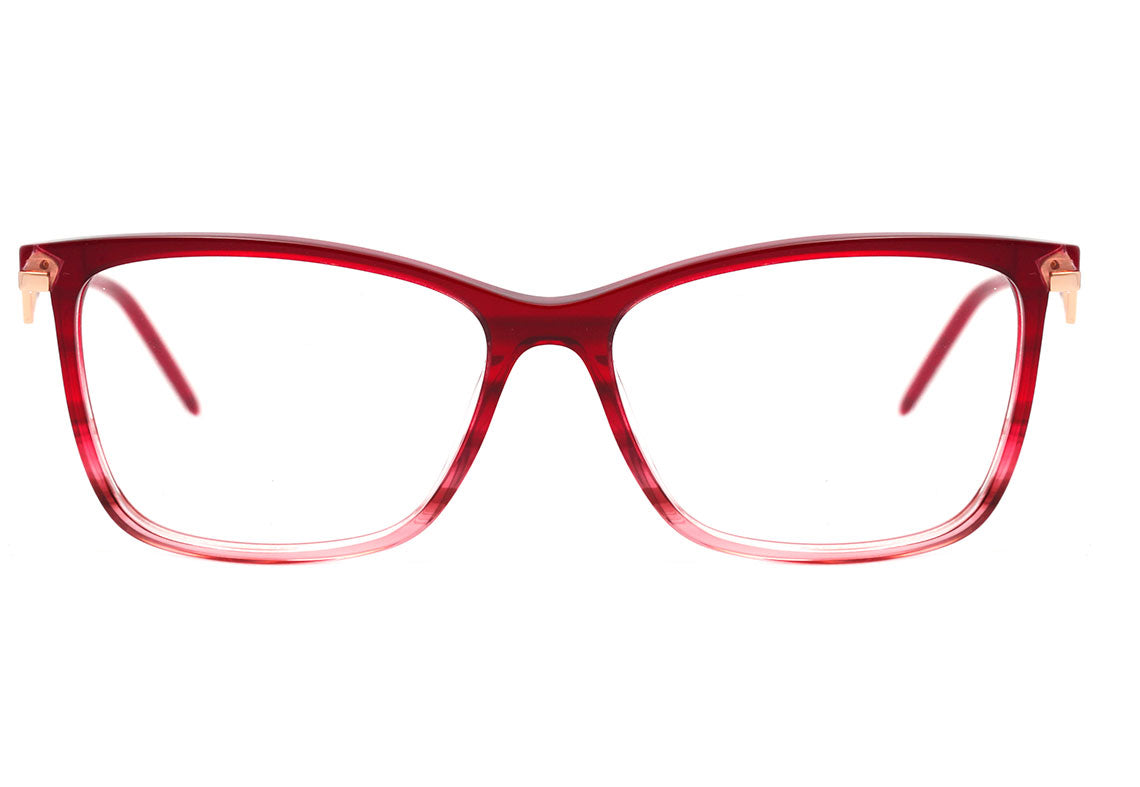 Hickmann HI 6100 L C01 Vermelho Translúcido Degradê Brilho - Lente 5,6 cm