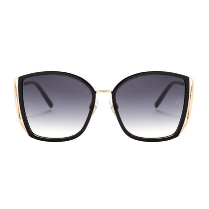 Ana Hickmann AH 3228 A01 Preto e Dourado Brilho/ Cinza Degradê Lente 5,5 Cm