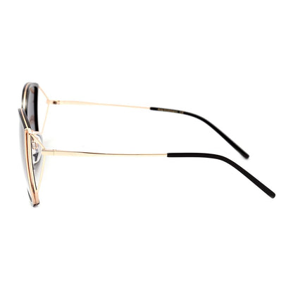 Ana Hickmann AH 3228 A01 Preto e Dourado Brilho/ Cinza Degradê Lente 5,5 Cm