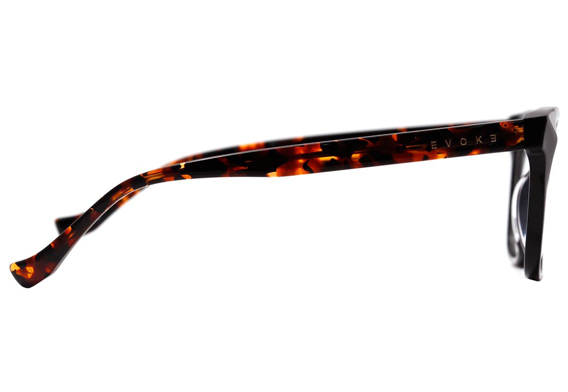 Óculos de Grau Evoke Awake 4 A01 Black Shine Temple Turtle - Lente 5,5 cm