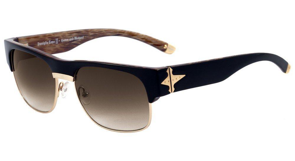 Óculos de Sol Evoke Capo II Black Wood / Brown Degradê - Lente 5,4 cm