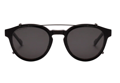 Óculos de Grau Evoke Clip On Retrô H01 Black Turtle Shine / Gray Polarized - Lente 5,1 cm