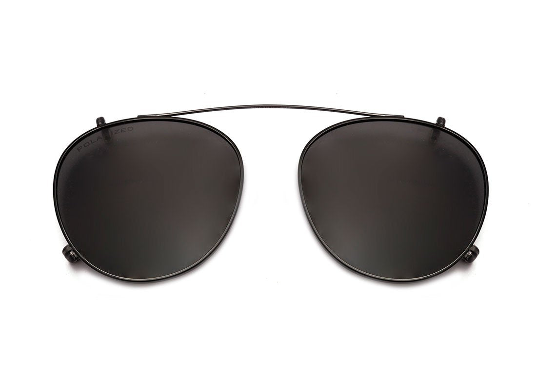 Óculos de Grau Evoke Clip On Retrô H01 Black Turtle Shine / Gray Polarized - Lente 5,1 cm