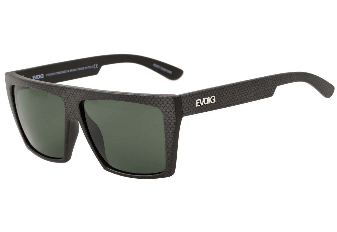 Óculos de Sol Evoke EVK 15 Black With Signs / G15 Green - 56 mm