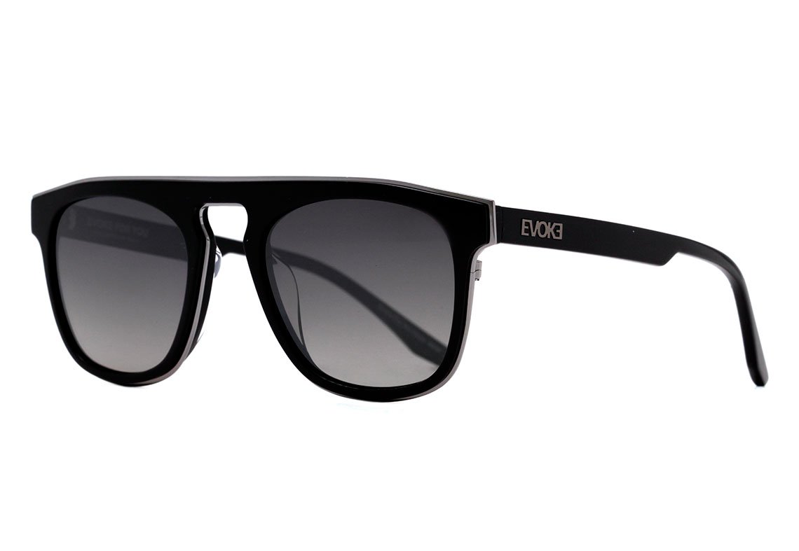 Óculos de Sol Evoke For You DS26 A01P Black Shine/ Black Gradient Polarized Lente 5,3 Cm