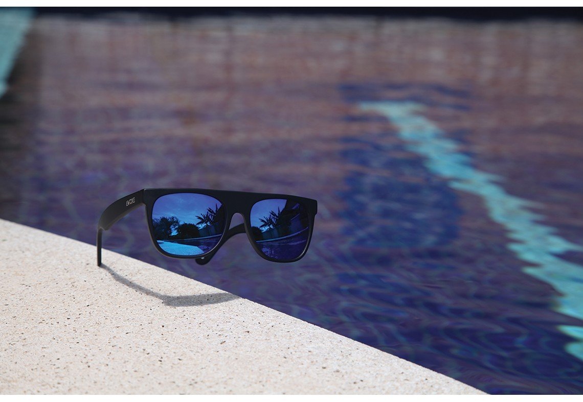 Óculos de Sol Evoke Haze Black Matte / Blue Espelhado - Lente 5,6 cm