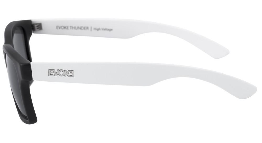 Óculos de Sol Evoke Thunder Black Temple White Matte/ Gray