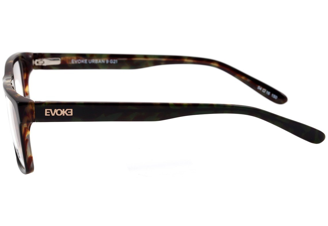 Evoke Urban 09 G21 Black Shine Temple Turtle Brown - Lente 5,4 Cm  - Grau