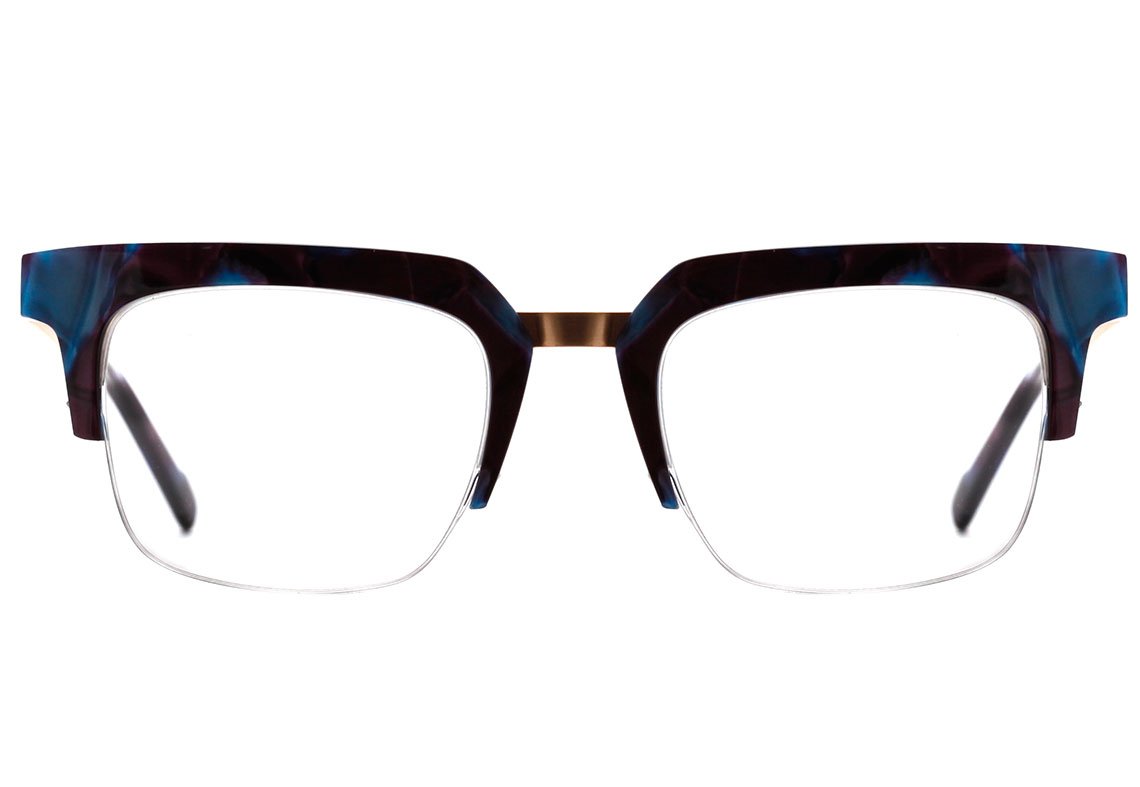 Óculos de Grau Evoke Volt 07 G23 Blue Marble Temple Gold - 50 mm