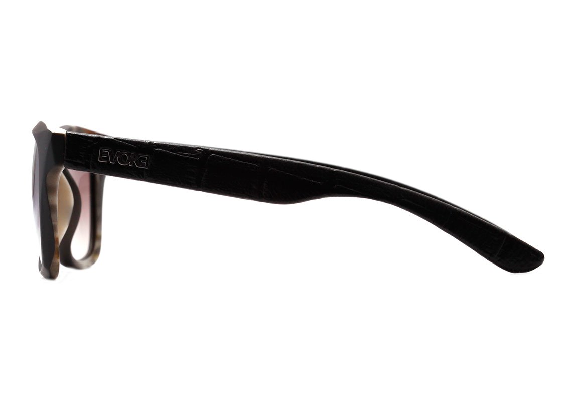 Óculos de Sol Evoke X Cartel 011 Diamond A01T Black Matte Bone Texture/ Brown Degradê