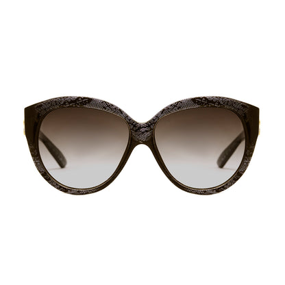 Óculos de Sol Evoke Déjà Vu Cat Style Dark Lace Gold / Brown Degradê - Lente 5,7 cm