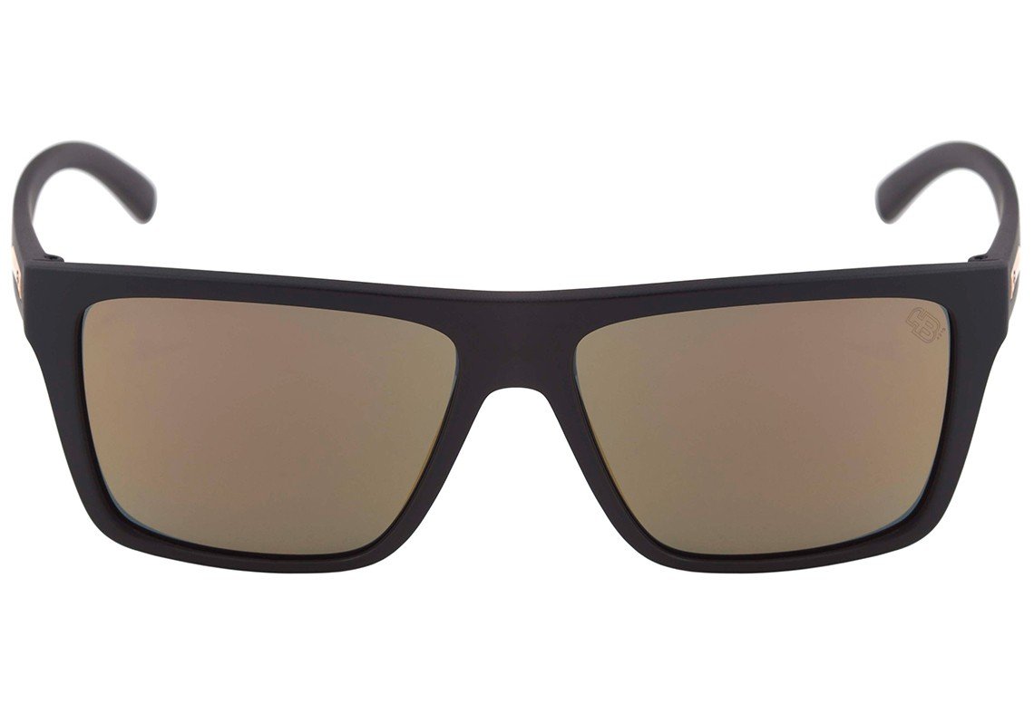 Óculos de Sol HB Floyd Matte Black / Gold Espelhado - Lente 5,7 cm