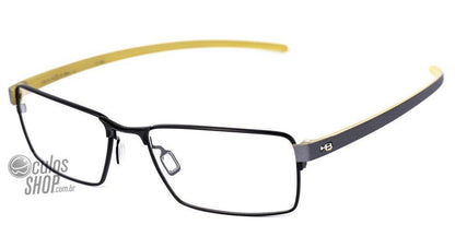 Óculos de Grau Hb M 93070 Metalic Gray/ Yelow - 54 mm
