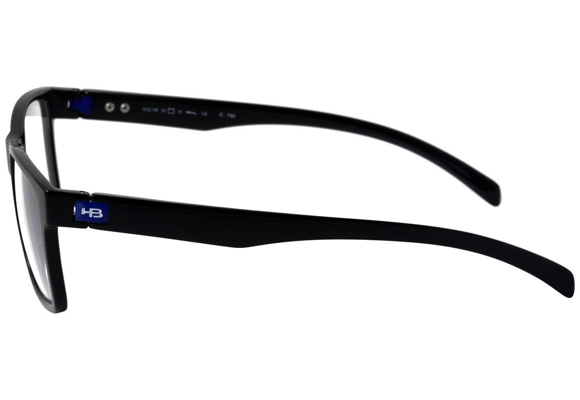 Óculos de Grau HB Polytech M 93108 Matte Black D. White - 52 mm Gloss Black D. Blue - 52 mm