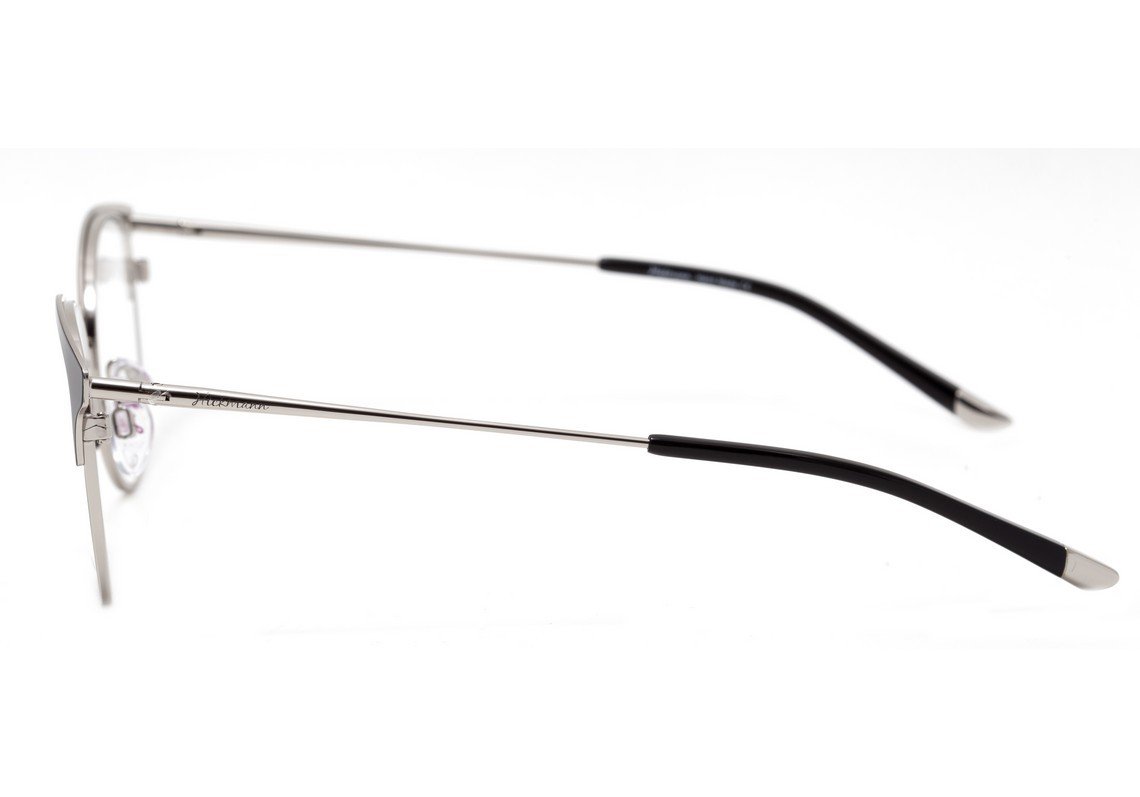 Óculos de Grau Hickmann Hi 1048 09A Preto Fosco E Prata - Lente 5,2 Cm