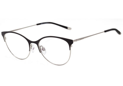 Óculos de Grau Hickmann Hi 1048 09A Preto Fosco E Prata - Lente 5,2 Cm