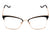 Óculos de Grau Hickmann Hi 1056 09A Preto E Dourado Brilho Lente 5,5 Cm