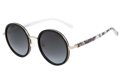 Hickmann HI 3015 A01 Preto Brilho e Estampado Floral / Preto Degradê - Lente 5,1 cm