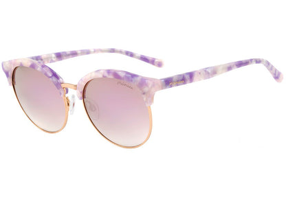 Hickmann HI 3026 G22 Marmorizado Roxo Brilho / Rosa Degradê Espelhado - 55 mm