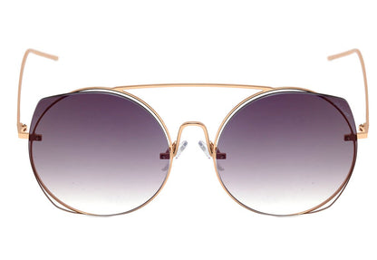 Óculos de Sol Hickmann Hi 3067 04A Dourado Brilho/ Rosa Espelhado Degradê 56 mm