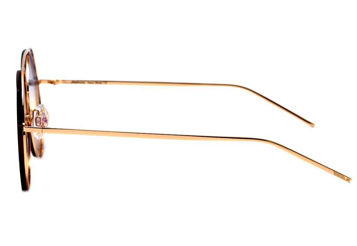 Hickmann Hi 3067 04B Dourado Brilho/ Azul Degradê 56 mm  - Sol