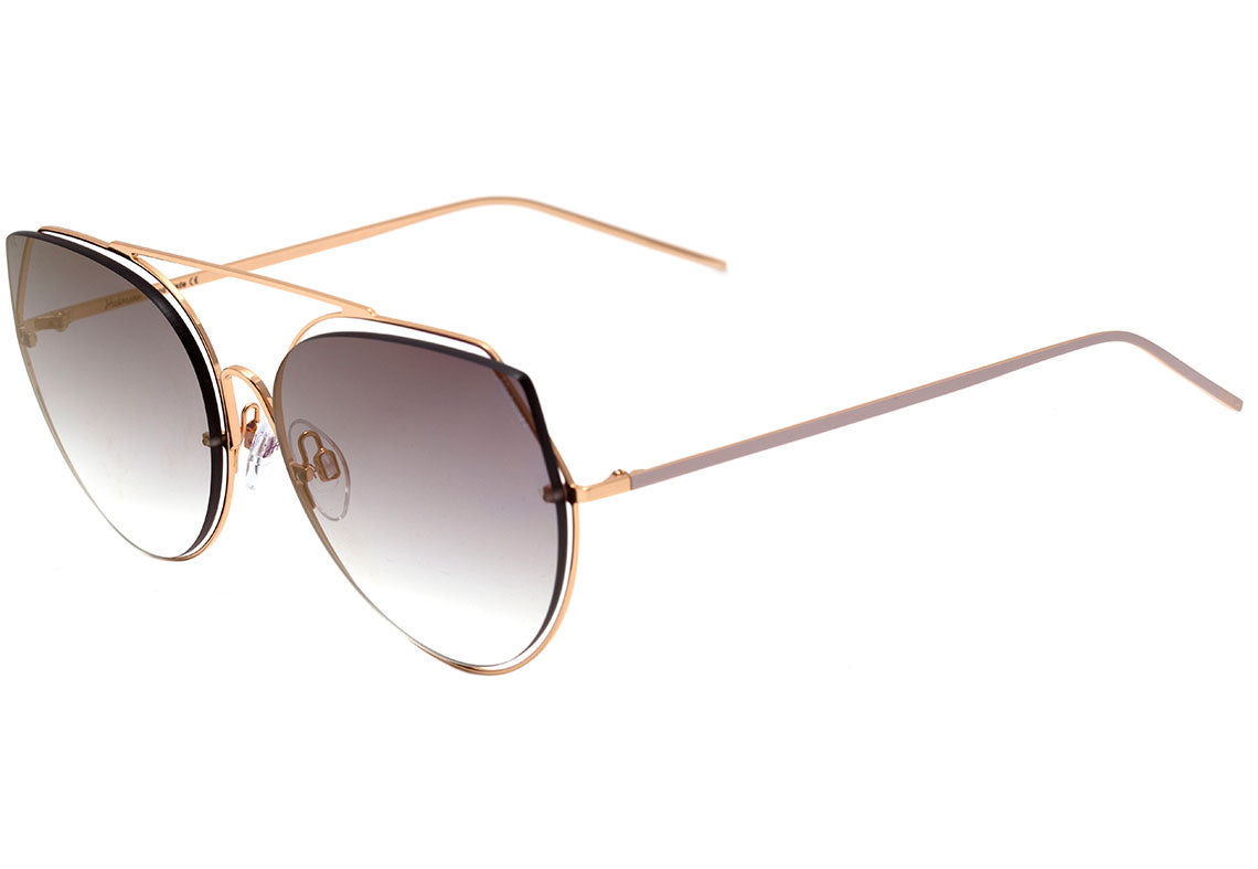 Óculos de Sol Hickmann HI 3068 04B Dourado Brilho / Roxo Degradê Espelhado - Lente 5,8 cm