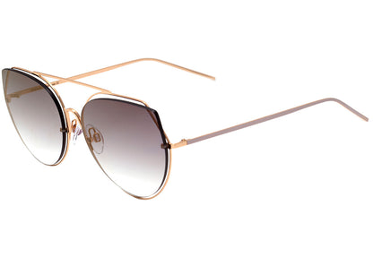 Óculos de Sol Hickmann HI 3068 04B Dourado Brilho / Roxo Degradê Espelhado - Lente 5,8 cm