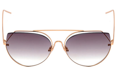 Óculos de Sol Hickmann HI 3068 04B Dourado Brilho / Roxo Degradê Espelhado - Lente 5,8 cm